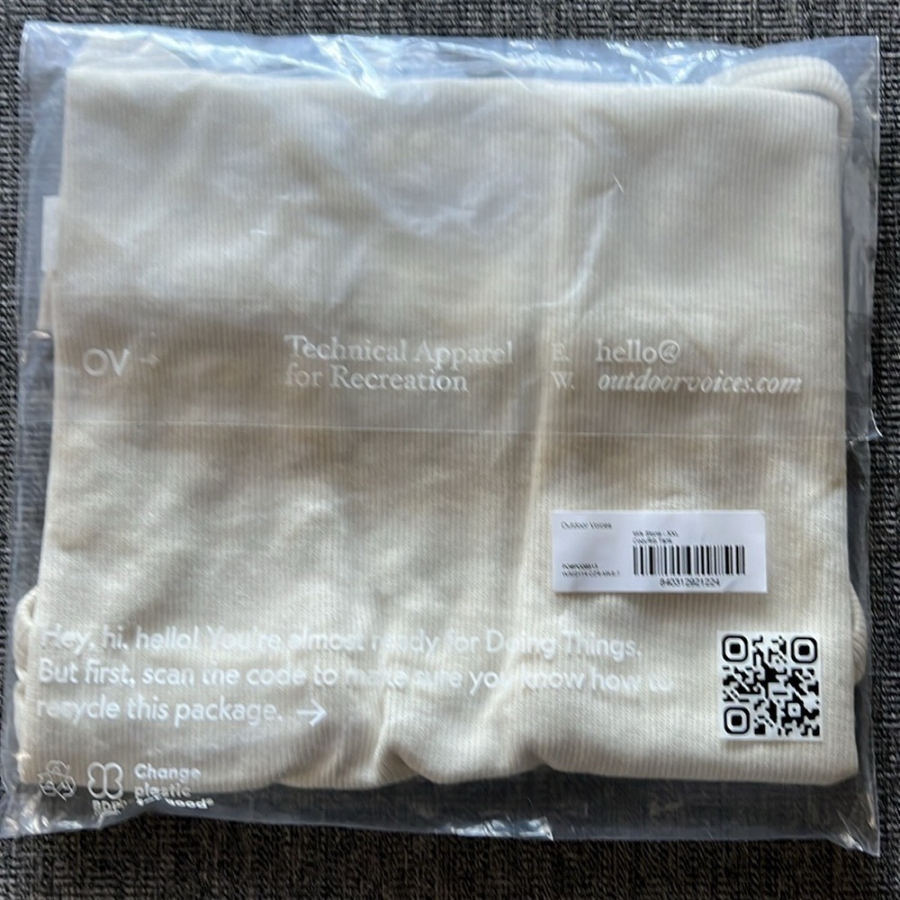 Outdoor Voices CozyRib Tank Milk Stone Off White High Neck Racerback XXL NEW - Picture 15 of 16